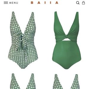 Brand New Baiia Eden Reversible Bikini in green